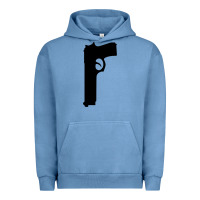 Pigment Pebble Blue THE SOPRANOS GUN Urban Hoodie - minhPixels