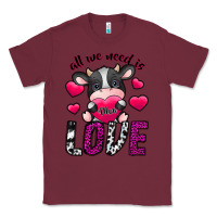 Burgundy All We Need İs Moo Love Classic Tee - SublimationCraftShop