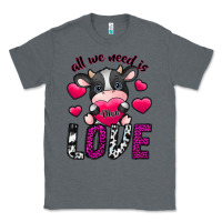 Charcoal Heather All We Need İs Moo Love Classic Tee - SublimationCraftShop