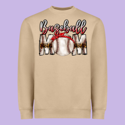 Baseball Mom Heavyweight Sweatshirt Designed By Cowhidedigitalart