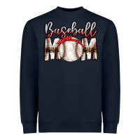 Navy Baseball Mom Heavyweight Sweatshirt - CowhideDigitalArt