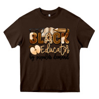 Chocolate Brown black educator by popular demand Heavy Core Tee - Artiststas