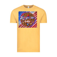 Vintage Mustard American babe Vintage Tee - TumblerDesignByShophia