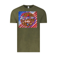 Vintage Olive American babe Vintage Tee - TumblerDesignByShophia