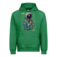 Emerald astronaut space travel retro aesthetic streetwear t shirt Urban Hoodie - minhPixels