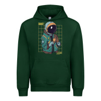 Forest Green astronaut space travel retro aesthetic streetwear t shirt Urban Hoodie - minhPixels