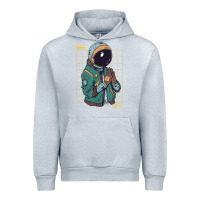 Heather Grey astronaut space travel retro aesthetic streetwear t shirt Urban Hoodie - minhPixels