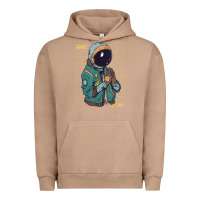 Pigment Burro astronaut space travel retro aesthetic streetwear t shirt Urban Hoodie - minhPixels