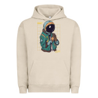 Pigment French Oak astronaut space travel retro aesthetic streetwear t shirt Urban Hoodie - minhPixels