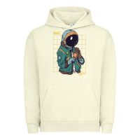Pigment Pistachio astronaut space travel retro aesthetic streetwear t shirt Urban Hoodie - minhPixels