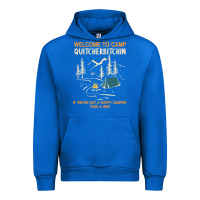 Cobalt welcome to camp quitcherbitchin camping camp quitcherbitchin Urban Hoodie - minhPixels