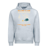Heather Grey welcome to camp quitcherbitchin camping camp quitcherbitchin Urban Hoodie - minhPixels