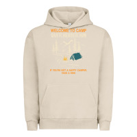 Pigment French Oak welcome to camp quitcherbitchin camping camp quitcherbitchin Urban Hoodie - minhPixels