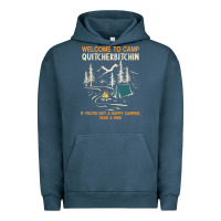 Pigment Midnight Navy welcome to camp quitcherbitchin camping camp quitcherbitchin Urban Hoodie - minhPixels