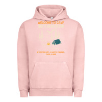 Pigment Salmon welcome to camp quitcherbitchin camping camp quitcherbitchin Urban Hoodie - minhPixels