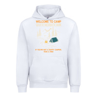 White welcome to camp quitcherbitchin camping camp quitcherbitchin Urban Hoodie - minhPixels