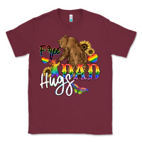 Burgundy Free Dad hugs Classic Tee - NancyCooperArtShop