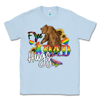 Dusty Blue Free Dad hugs Classic Tee - NancyCooperArtShop