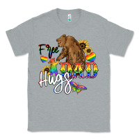Heather Grey Free Dad hugs Classic Tee - NancyCooperArtShop