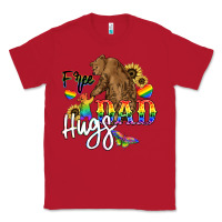 Red Free Dad hugs Classic Tee - NancyCooperArtShop