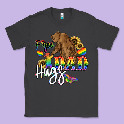 Free Dad Hugs Classic Tee Designed By Nancycooperartshop