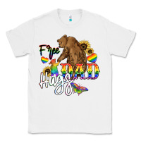 White Free Dad hugs Classic Tee - NancyCooperArtShop