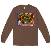 Chestnut Patriotic Sunflower God Bless America Long Sleeve Tee - Jasminsmagicworld