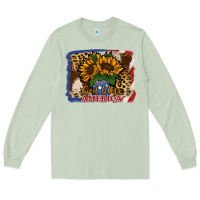 Matcha Patriotic Sunflower God Bless America Long Sleeve Tee - Jasminsmagicworld