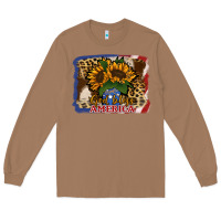Toasted Coconut Patriotic Sunflower God Bless America Long Sleeve Tee - Jasminsmagicworld
