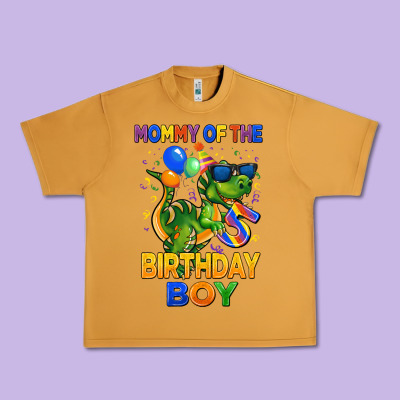 Mommy Of The 5 Th Birthday Boy T Rex Urban Heavy Tee Designed By Cowgirlartshop
