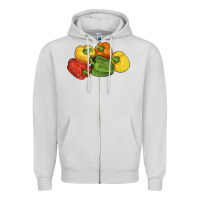Dove Grey Peppers Zipper Hoodie - LillyAllenDesigns
