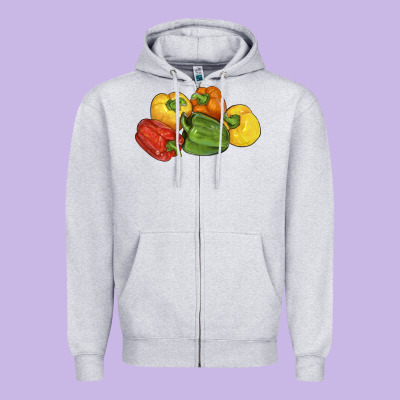 Peppers Zipper Hoodie Designed By Lillyallendesigns