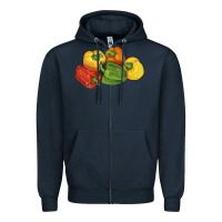 Navy Peppers Zipper Hoodie - LillyAllenDesigns