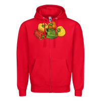 Red Peppers Zipper Hoodie - LillyAllenDesigns
