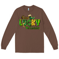 Chestnut One Lucky Auntie St. Patrick's Day Long Sleeve Tee - CowGirlArtShop