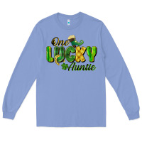 Colony Blue One Lucky Auntie St. Patrick's Day Long Sleeve Tee - CowGirlArtShop