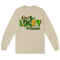 Mushroom One Lucky Auntie St. Patrick's Day Long Sleeve Tee - CowGirlArtShop