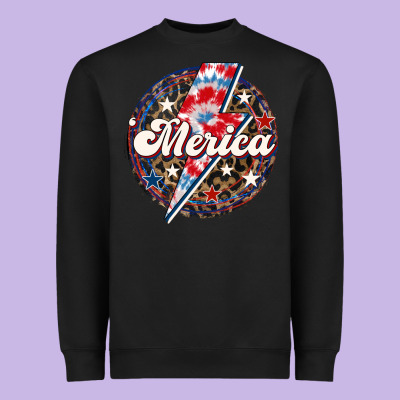 Western Merica Patriotic 4th Of July Heavyweight Sweatshirt Designed By Lillyallendesigns