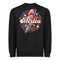 Black Western Merica Patriotic 4th of July Heavyweight Sweatshirt - LillyAllenDesigns