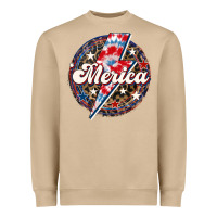 Mushroom Western Merica Patriotic 4th of July Heavyweight Sweatshirt - LillyAllenDesigns
