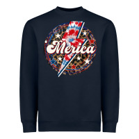 Navy Western Merica Patriotic 4th of July Heavyweight Sweatshirt - LillyAllenDesigns