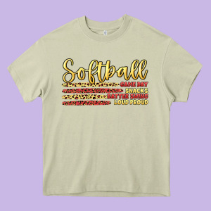 Softball Game Day Heavy Core Tee Designed By Artiststas