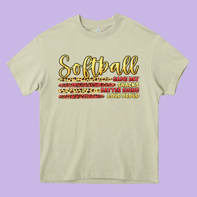 Softball Game Day Heavy Core Tee Designed By Artiststas