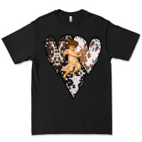 Black Country Cupid Valentine Cowhide Heart Premium Tee - Bettercallsaul