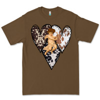 Cacao Country Cupid Valentine Cowhide Heart Premium Tee - Bettercallsaul