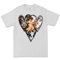 Dove Grey Country Cupid Valentine Cowhide Heart Premium Tee - Bettercallsaul