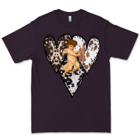 Plum Country Cupid Valentine Cowhide Heart Premium Tee - Bettercallsaul