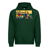 Forest Green different is beautiful Urban Hoodie - AdoDesignShop