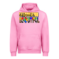 Fuchsia Pink different is beautiful Urban Hoodie - AdoDesignShop