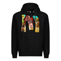 Black farm life alphabet lowercase letters m Premium Hoodie - BundleAndBundleShop